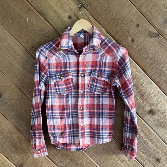 Spell & The Gypsy Collective Flannel Shirt, Size XS - Picture 1 of 4